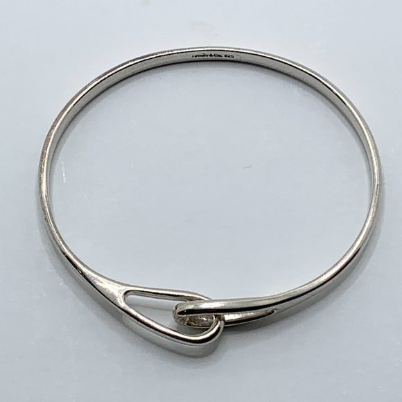 Authentic Tiffany & Co Silver 925 Infinity Interlocking Bangle Bracelet - Picture 5 of 10